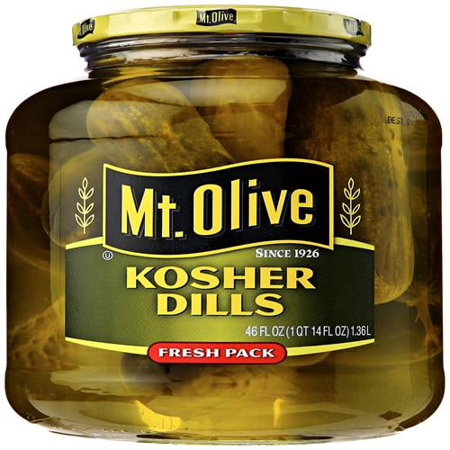 Mt. Olive Kosher Dills Pickles Jar, 46 Oz - Pack of 2