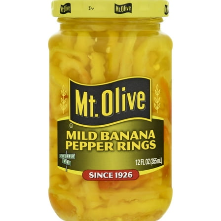 Mt. Olive Mild Banana Pepper Rings, 12 fl oz Jar