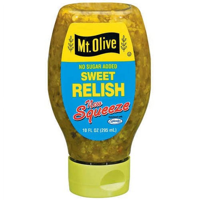 Mt. Olive No Sugar Added Squeeze Relish, 10 fl oz Bottle