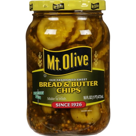 Mt. Olive Bread & Butter Pickle Chips - 16 fl oz jar
