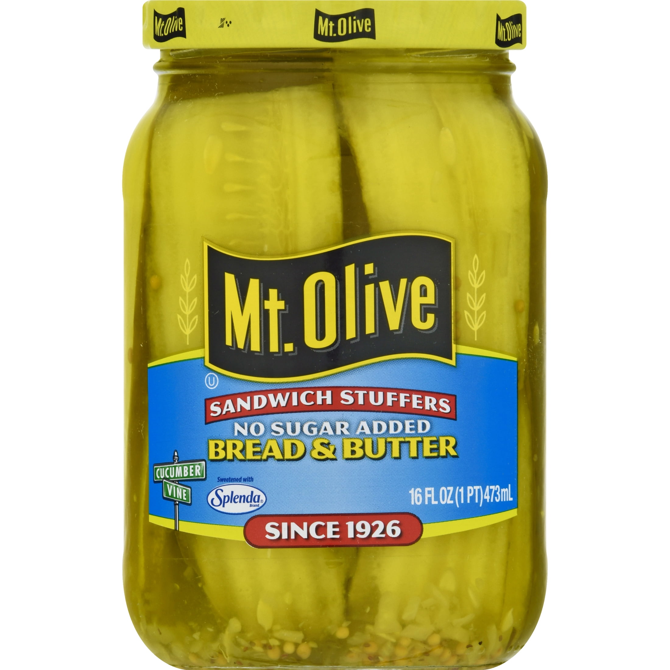 Mt. Olive Old-Fashioned Sweet Bread & Butter Sandwich Stuffer Pickles, 16  fl oz - Harris Teeter