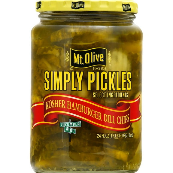 Mt. Olive Simply Pickles Hamburger Dill Chips - 24 fl oz - Pack of 2