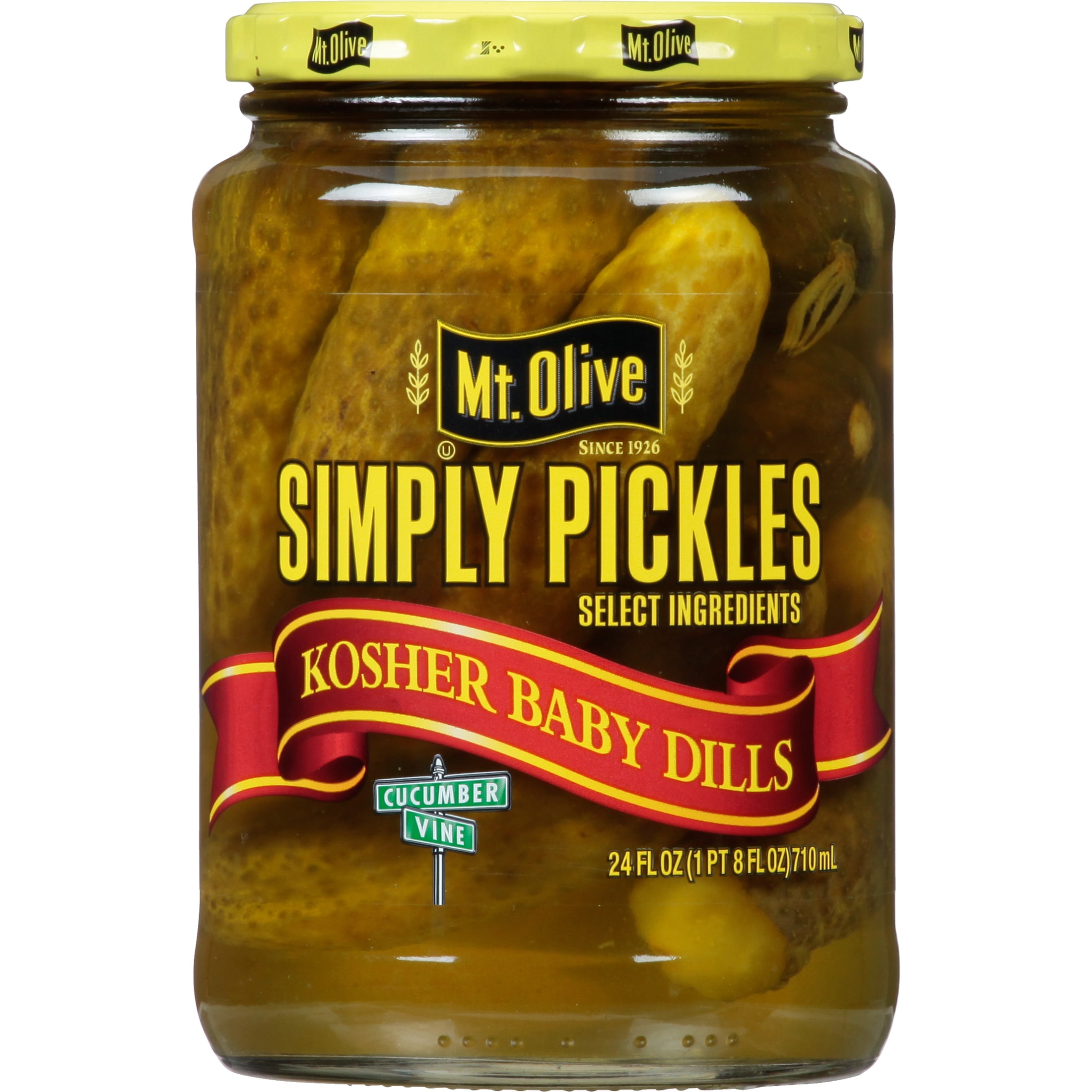 Mt Olive Simply Pickles Kosher Baby Dills Pickles 24 oz