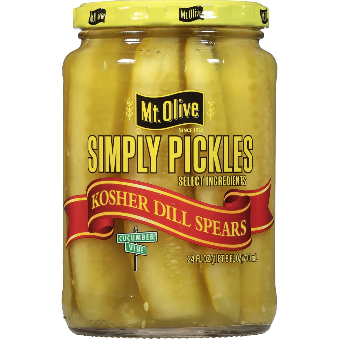 Mt. Olive Simply Kosher Dill Pickle Spears, 24 fl oz jar