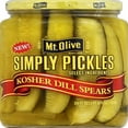 thumbnail image 1 of Mt Olive Simply Pickles Regular Dill Pickle Spears Kosher 24 Oz - 0009300006811 - Pack of 2, 1 of 1