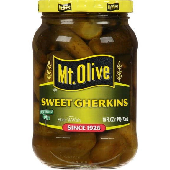 Mt. Olive Sweet Gherkin Pickles - 16 fl oz jar
