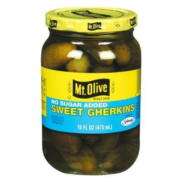 Mt. Olive Sweet Gherkins No Sugar Added Pickles (Pack of 12) Walmart