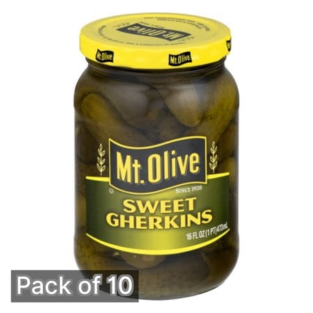 Mt. Olive Sweet Gerkins Pickles 16 fl oz (Pack of 10)