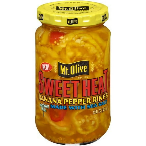 Mt. Olive Sweet Heat Banana Pepper Rings 12 fl oz jar