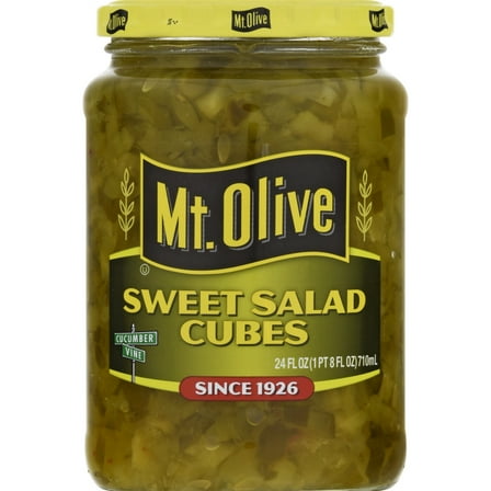 Mt. Olive Sweet Salad Cubes , 24 fl oz jar