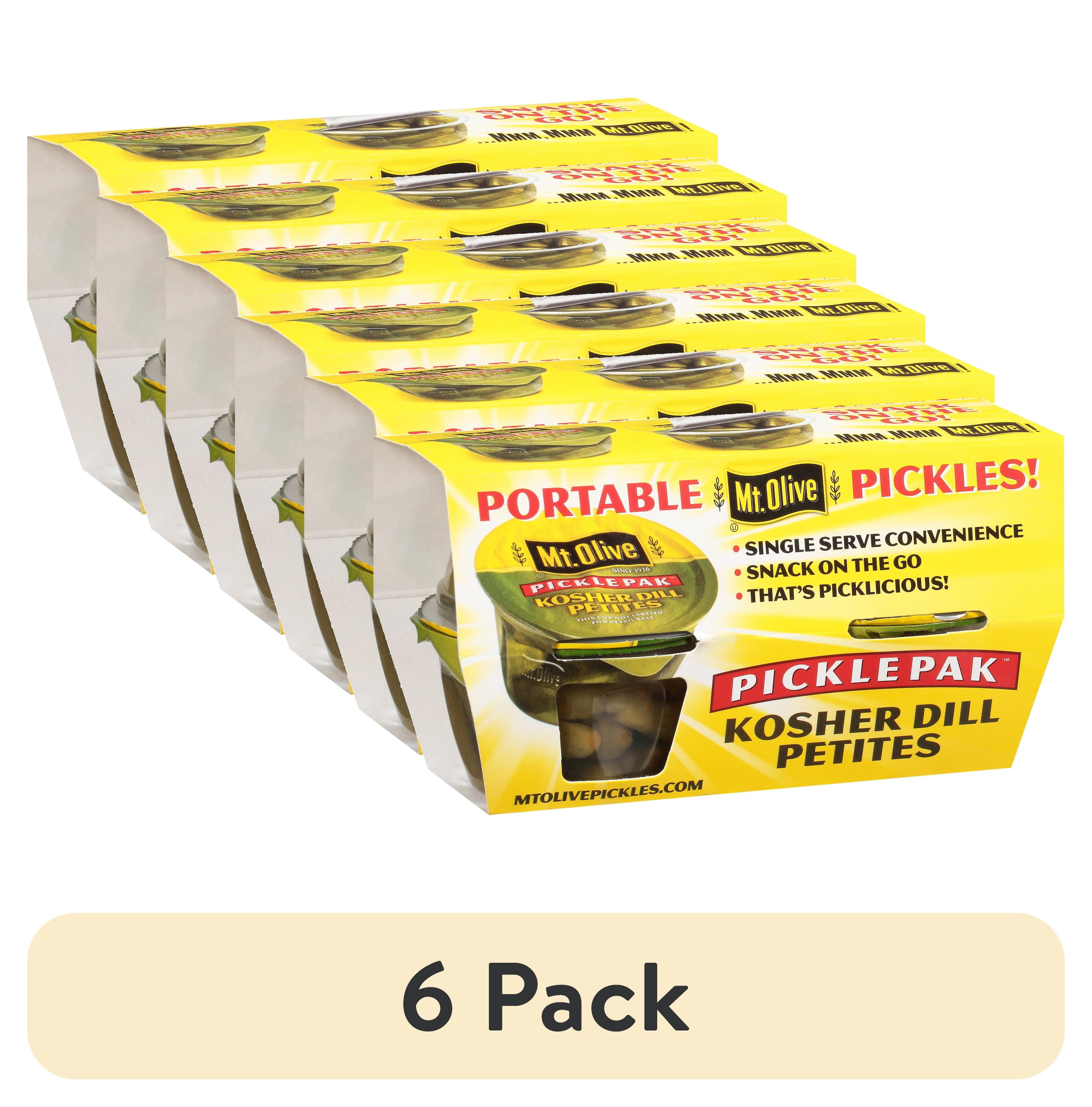 (6 pack) Mt. Olive picklePak Kosher Dill Petite Pickles, 4 pk of 3.7 fl
