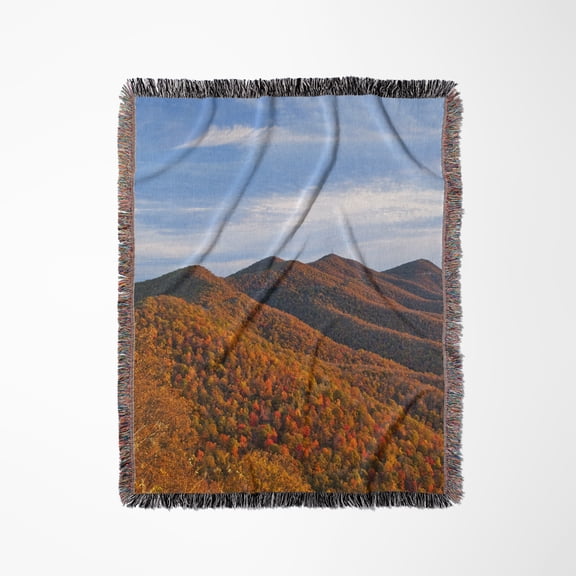 Mt Pisgah And The Blue Ridge Parkway, North Carolina - Us34 Cha0058 - Chuck Haney, Woven Blanket