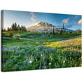 thumbnail image 1 of Mt Rainier Mountain Wall Art Rainier National Poster Landscape Canvas Wall Art Purple Wildflower Pictures Nature Sunrise Mountains Prints Artwork for Living Room Bedroom Office Home Decorations 12x16", 1 of 6