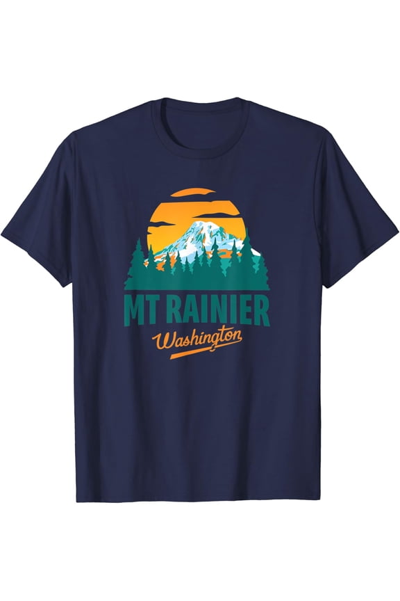 Mt Rainier Retro Vintage Design T Shirt