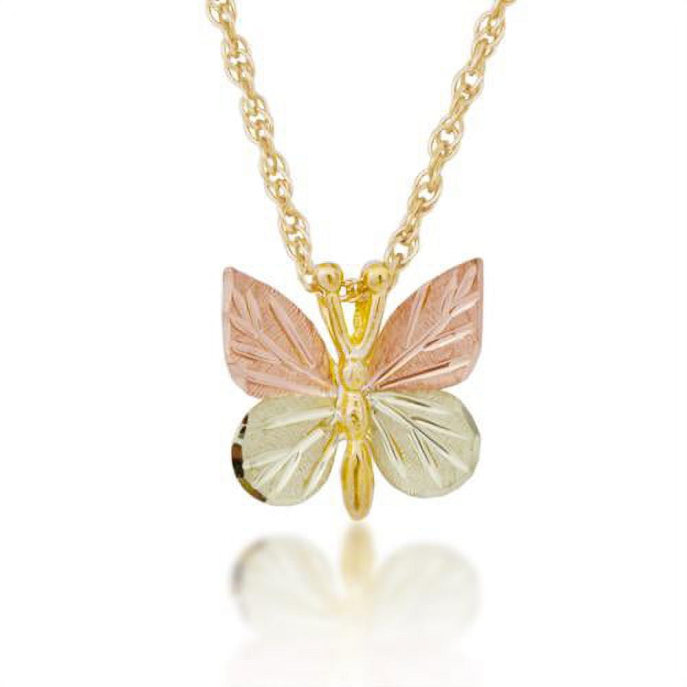 Mt.Rushmore Black Hills 10k Gold Butterfly Pendant