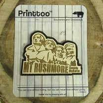 Mt Rushmore Wood Engraved Wooden Fridge Magnet Souvenir Gift