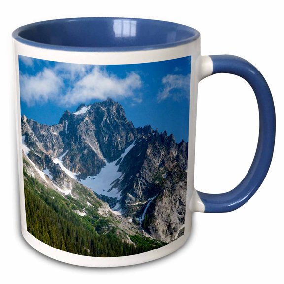 3drose, Mt. Stuart, Okanogan-wenatchee Nf, Washington, Usa., 11oz Two-tone Blue Mug