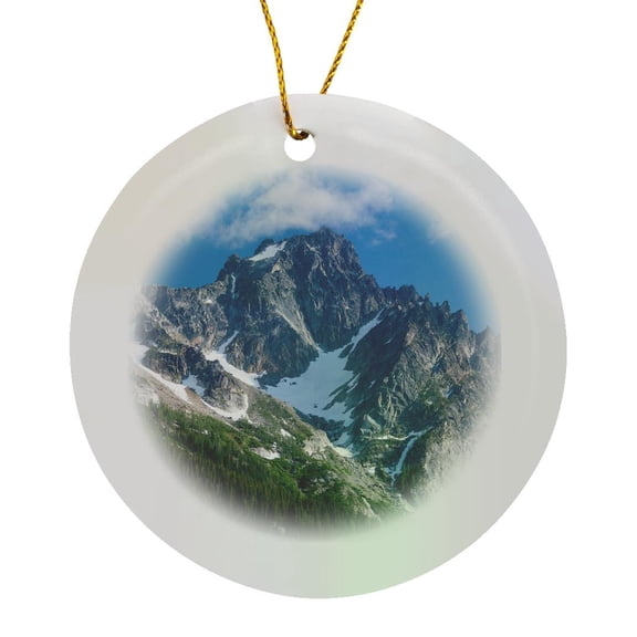 3drose, Mt. Stuart, Okanogan-wenatchee Nf, Washington, Usa., Circle Porcelain Ornament