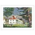 thumbnail image 1 of Mt. Vernon Virginia - George Washington’s Home - United Air Lines - Vintage Airline Travel Poster by Millard Sheets c.1950s - Fine Art Matte Paper Print (Unframed) 24x32in, 1 of 4