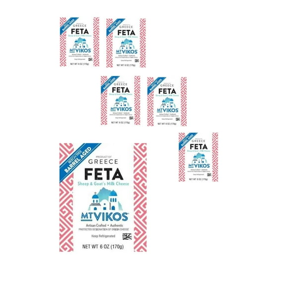 Mt Vikos Barrel-Aged Feta, 6OZ, 6 Pack