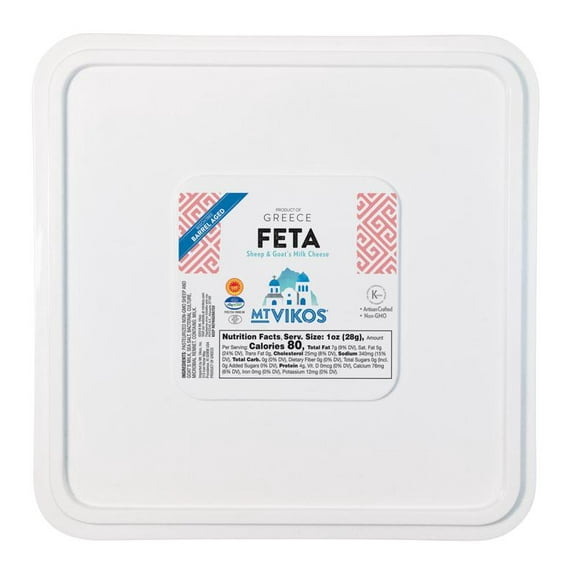 Mt Vikos Barrel-Aged Feta, 8LB, 1 Pack