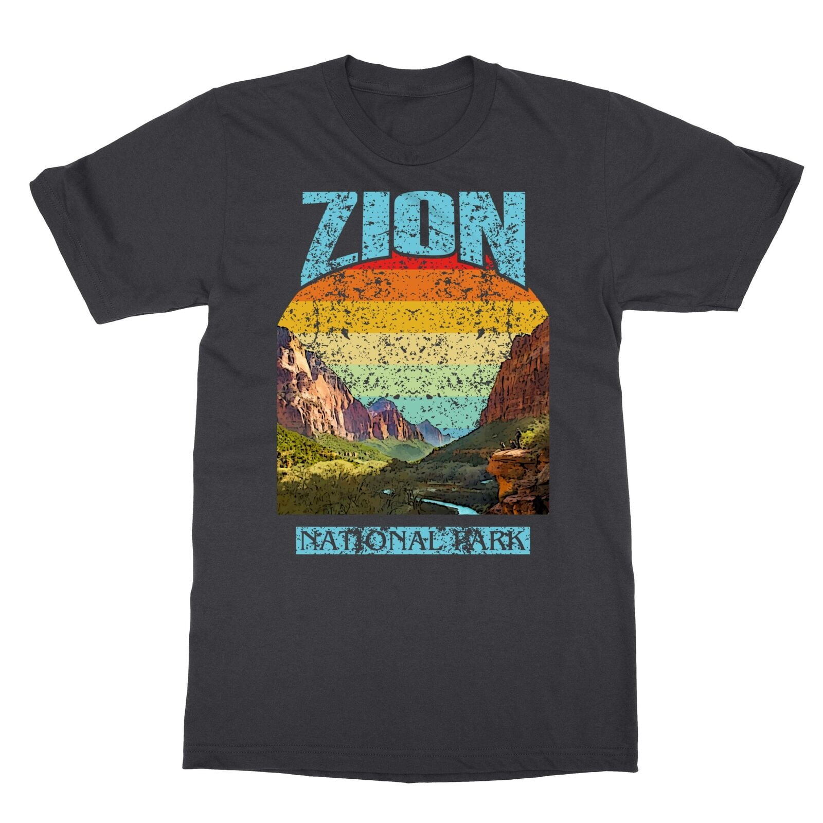 Mt Zion National Park Utah Retro Men's TShirt
