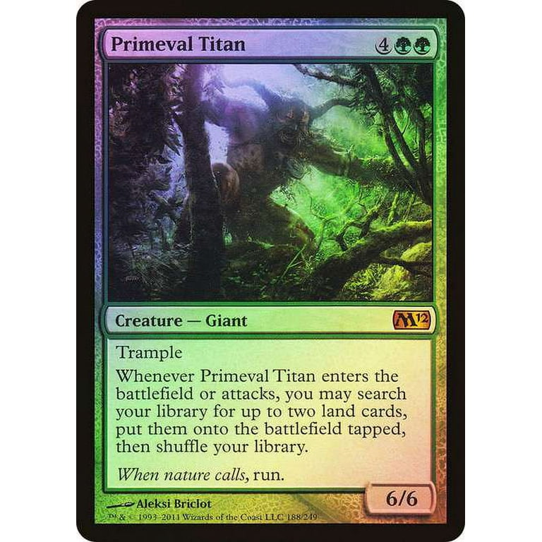 MtG 2012 Core Set Mythic Rare Primeval Titan (FOIL) #188 - Walmart.com