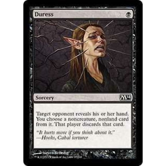 MtG 2014 Core Set Common Duress [FOIL] #97