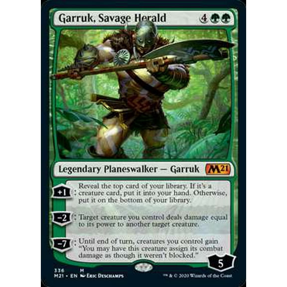 MtG 2021 Core Set Mythic Rare Garruk, Savage Herald (Foil) #336