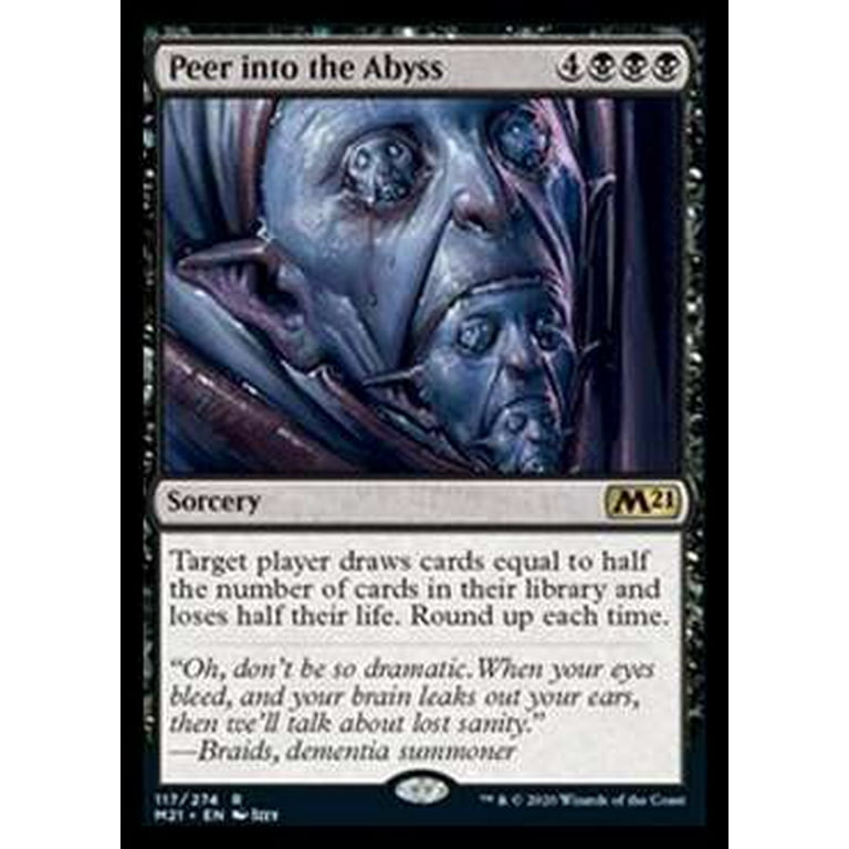 MtG 2021 Core Set Rare Peer Into the Abyss #117