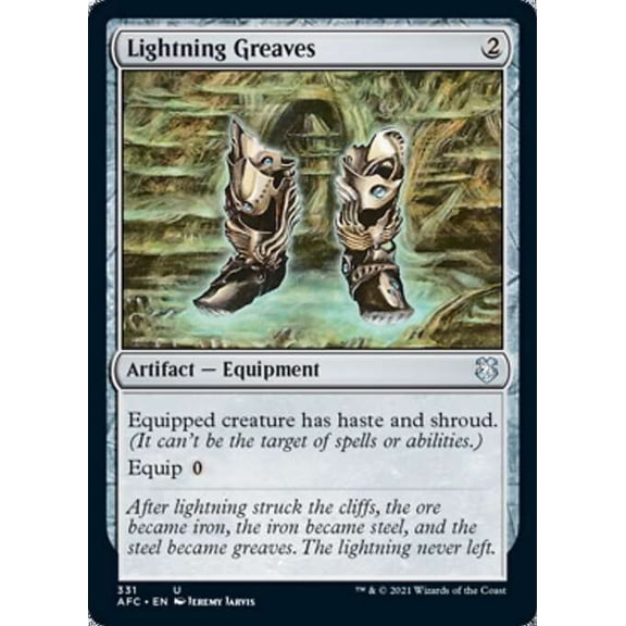 MtG Adventures in the Forgotten Realms Commander Uncommon Lightning Greaves #331