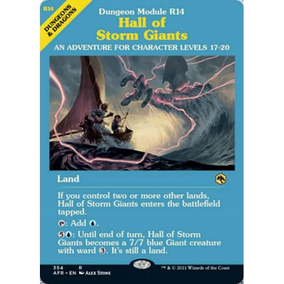 MtG Adventures in the Forgotten Realms Rare Hall of Storm Giants (Showcase) #354