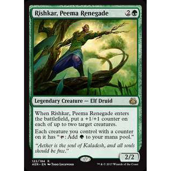 MtG Aether Revolt Rare Rishkar, Peema Renegade (Foil) #122