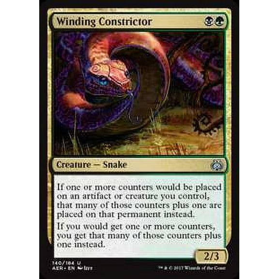 MtG Aether Revolt Uncommon Winding Constrictor (Foil) #140