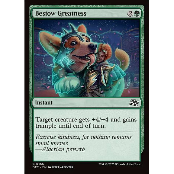 MtG Aetherdrift Common Bestow Greatness #155
