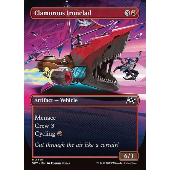 MtG Aetherdrift Common Clamorous Ironclad (Revved Up) #312