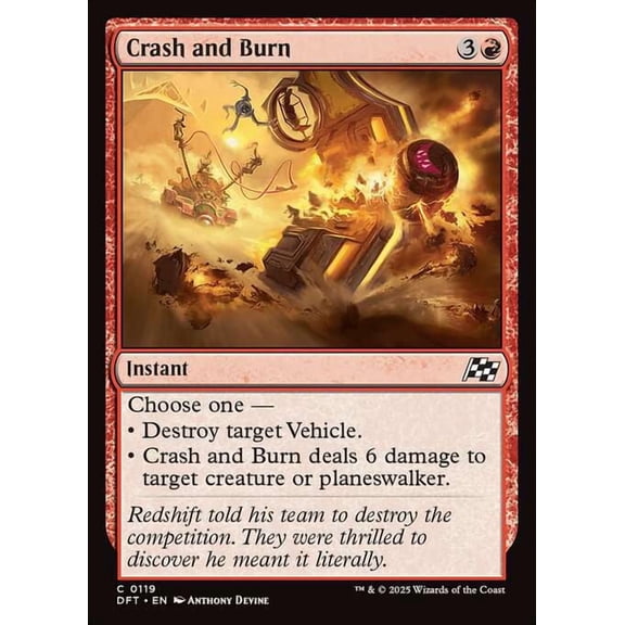 MtG Aetherdrift Common Crash and Burn #119