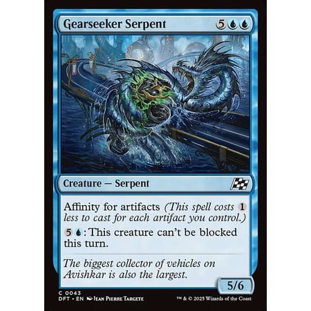 MtG Aetherdrift Common Gearseeker Serpent #43