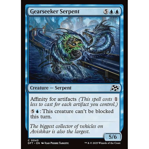 MtG Aetherdrift Common Gearseeker Serpent #43