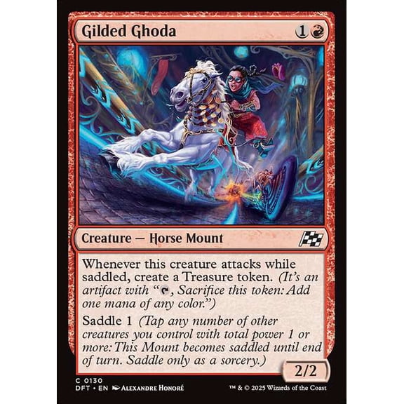 MtG Aetherdrift Common Gilded Ghoda (FOIL) #130