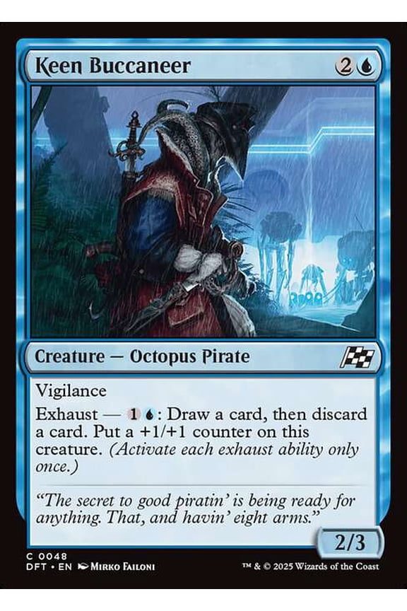 MtG Aetherdrift Common Keen Buccaneer (FOIL) #48