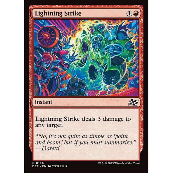 MtG Aetherdrift Common Lightning Strike #136