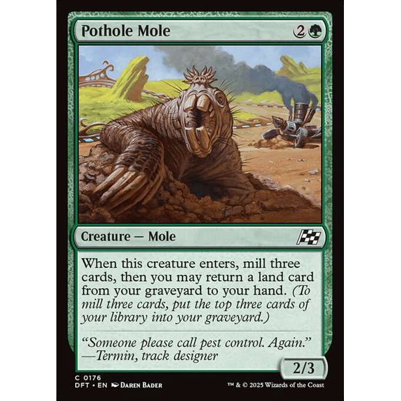 MtG Aetherdrift Common Pothole Mole #176