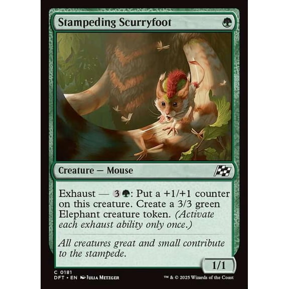 MtG Aetherdrift Common Stampeding Scurryfoot #181