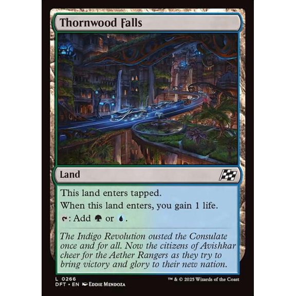 MtG Aetherdrift Common Thornwood Falls (FOIL) #266