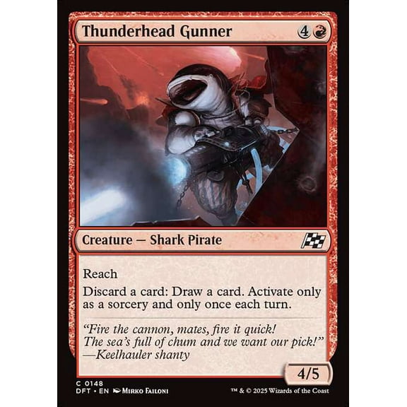 MtG Aetherdrift Common Thunderhead Gunner (FOIL) #148