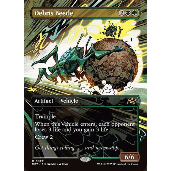 MtG Aetherdrift Rare Debris Beetle (Revved Up) #322