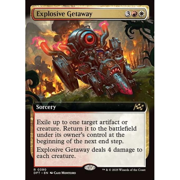 MtG Aetherdrift Rare Explosive Getaway (Extended Art) #390