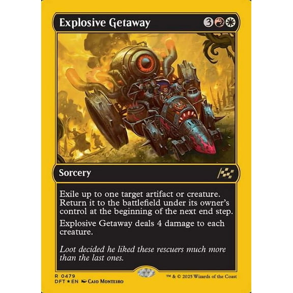MtG Aetherdrift Rare Explosive Getaway (First Place Foil) #479