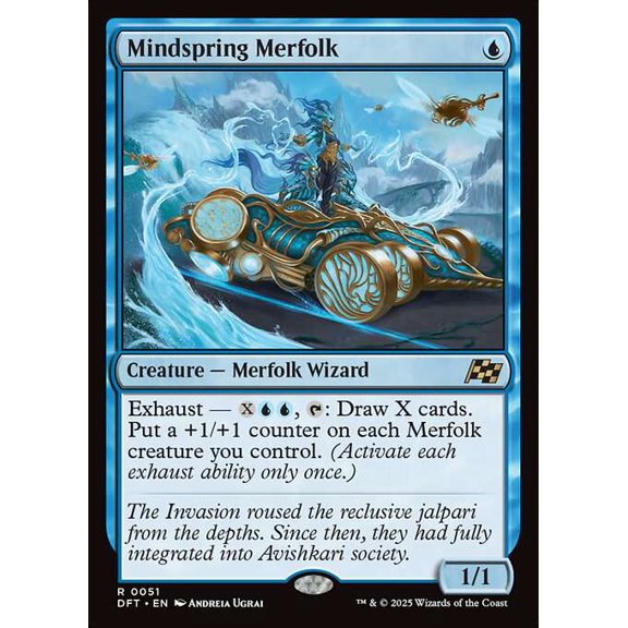 MtG Aetherdrift Rare Mindspring Merfolk #51